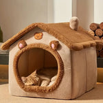 Foldable Sleeping Pet House Removable Washable Cat Cube Hide House Puppy Cave Sofa Pet Bed House for Small Dogs Medium Cats